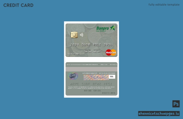 Nicaragua Banco de la Producción Mastercard Beispielvorschau
